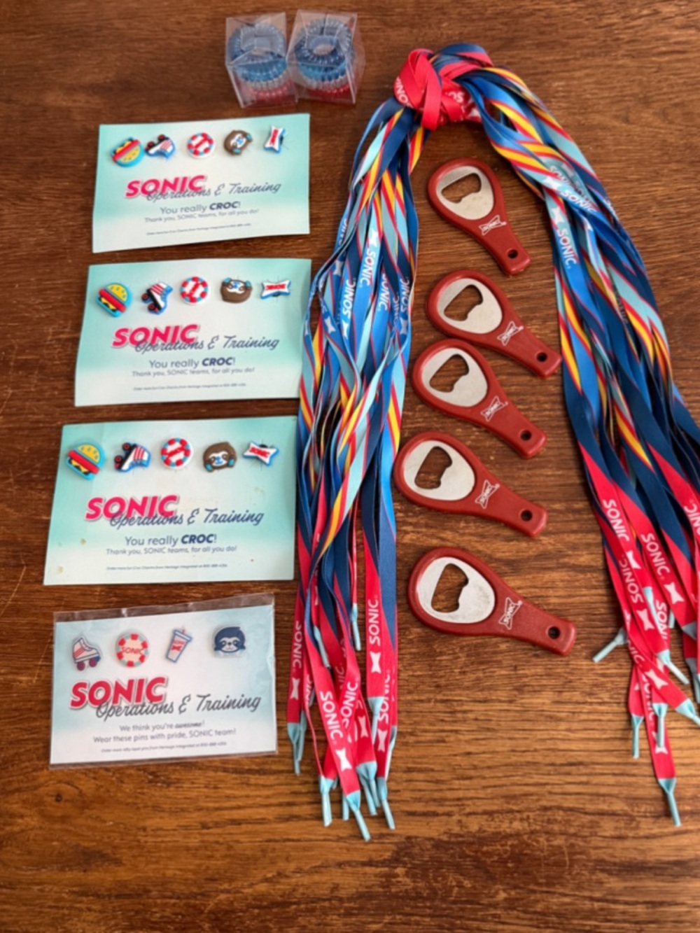 Branded Kids Lanyard & Bottle Opener Set - Red & Blue